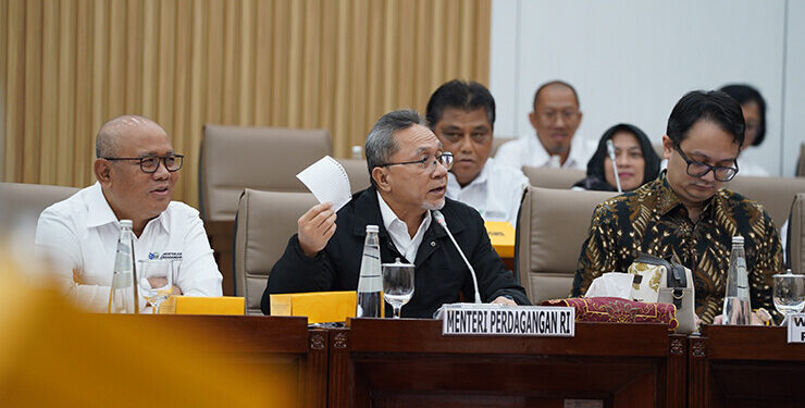 Mendag Zulhas mempimpin rapat kerja bersama Komisi VI DPR RI
