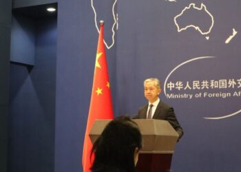 Juru Bicara Kementerian Luar Negeri China Wang Wenbin saat menyampaikan keterangan kepada media di Beijing, China pada Rabu (30/8/2023).