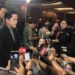 Ketum PSSI Erick Thohir ketika ditemui awak media pada acara PSSI Partner Summit di kawasan Jakarta, Rabu (27/9/2023)