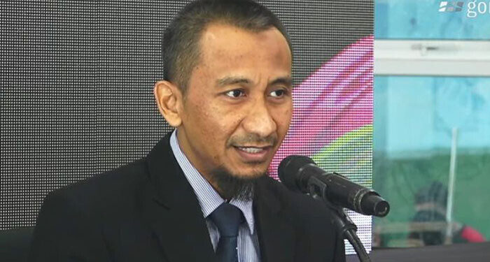 Tangkapan layar siaran Ketua Panitia Peringatan 100 Tahun Gontor Khoirul Umam dalam konferensi pers yang disiarkan di saluran YouTube Gontor TV pada Minggu (24/9/2023). (Gontor TV)