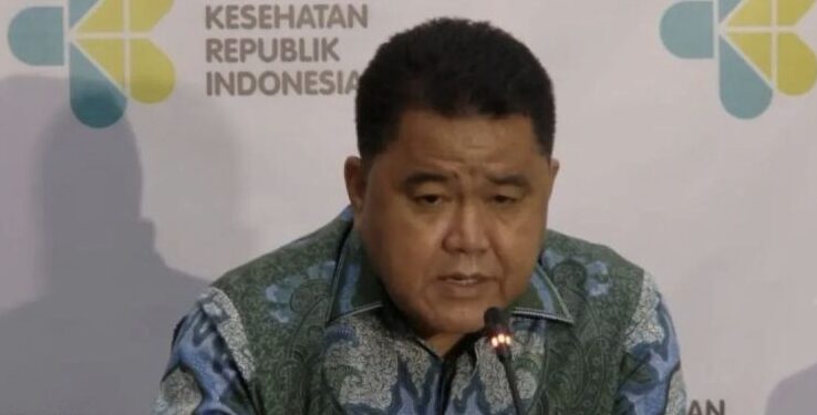 Tangkapan layar Dirjen P2P Kementerian Kesehatan Maxi Rein Rondonuwu saat menyampaikan keterangan dalam konferensi pers virtual bertajuk Penanganan Dampak Polusi Udara Bagi Kesehatan Masyarakat diikuti dari Jakarta, Senin (28/8/2023).
