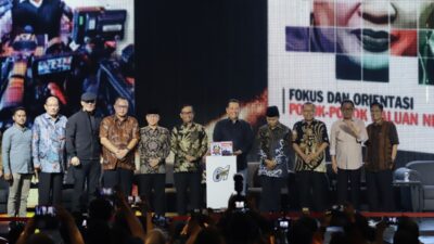 Ketua Majelis Permusyawaratan Rakyat Republik Indonesia, Bambang Soesatyo saat Peluncuran Buku Bamsoet ke-31 di Bengkel Space SCBD Senayan, Jakarta, Minggu (10/9/2023)