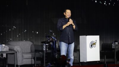 Ketua Majelis Permusyawaratan Rakyat Republik Indonesia, Bambang Soesatyo saat Peluncuran Buku Bamsoet ke-31 di Bengkel Space SCBD Senayan, Jakarta, Minggu (10/9/2023)