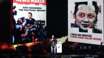 Ketua Majelis Permusyawaratan Rakyat Republik Indonesia, Bambang Soesatyo saat Peluncuran Buku Bamsoet ke-31 di Bengkel Space SCBD Senayan, Jakarta, Minggu (10/9/2023)