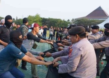 Polres Bekasi Gelar Simulasi Amankan Pemilu 2024