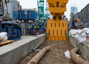 MRT Jakarta Bangun Dinding Penahan Tanah Stasiun Mangga Besar