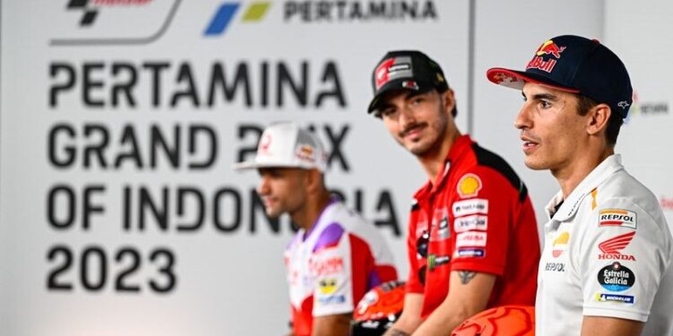 Marc Marquez Jatuh, Bagnaia Juara MotoGP Mandalika 2023