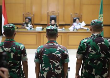 Tiga Prajurit TNI Kasus Pembunuhan Waga Sipil Kembali Jalani Sidang Lanjutan