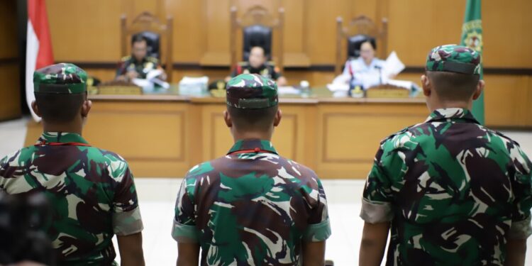 Tiga Prajurit TNI Kasus Pembunuhan Waga Sipil Kembali Jalani Sidang Lanjutan