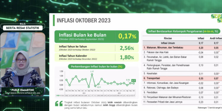 BPS: Transportasi Penyumbang Inflasi Terbesar Pada Oktober 2023