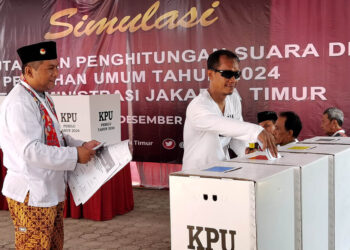 Simulasi Pemungutan Dan Penghitungan Suara Pemilu 2024 Perdana di DKI Jakarta