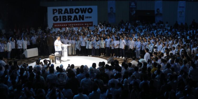 Prabowo Hadiri Apel Akbar TKN Muda