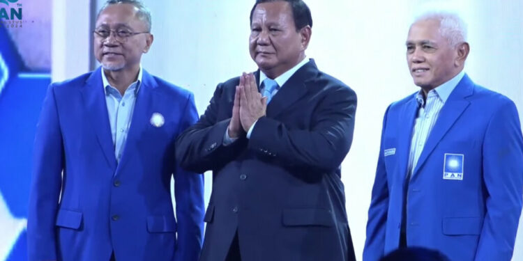 Prabowo Subianto Ucapkan Terima Kasih kepada PAN dalam Penutupan Kongres ke-VI