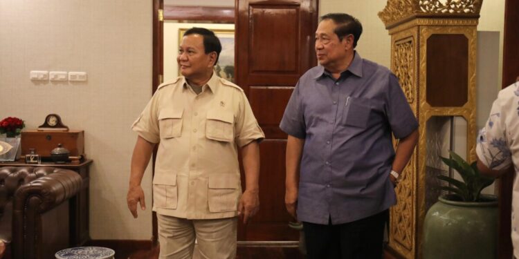 SBY Temui Presiden Terpilih Prabowo Subianto di Kediaman Kertanegara