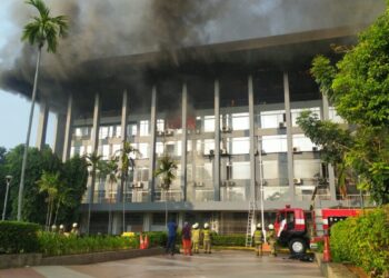 Kebakaran Hebat di Gedung Badan Keamanan Laut (Bakamla) Menteng, Jakarta Pusat