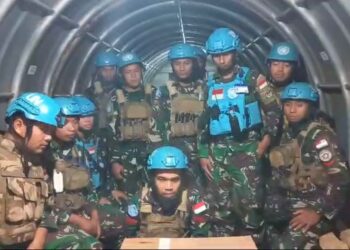 Di Tengah Konflik, Prajurit Satgas Yonmek TNI Konga XXIII-R UNIFIL Rayakan HUT ke-79 TNI di Lebanon Selatan