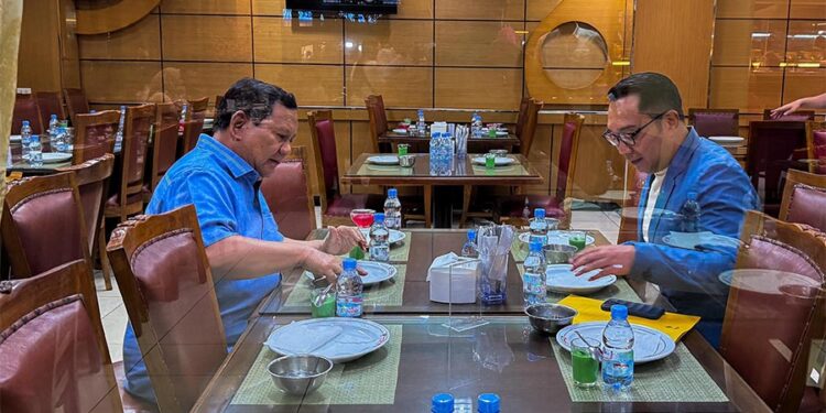 Prabowo Traktir Ridwan Kamil Nasi Padang, Bahas IKN hingga Politik Jakarta