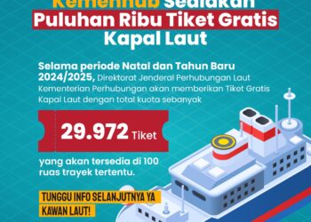 Siapkan KTP dan KK! Tiket Kapal Laut Gratis dari Kemenhub Sudah Dibuka