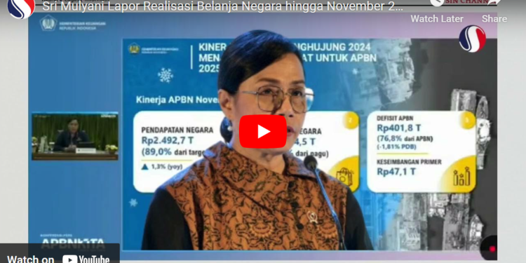 Sri Mulyani Lapor Realisasi Belanja Negara hingga November 2024: Capai Rp2.894,5 Triliun