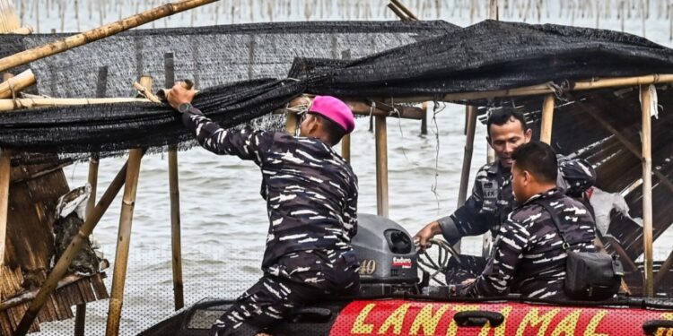 TNI AL Kerahkan Pasukan Khusus Bongkar Pagar Laut Misterius di Tangerang