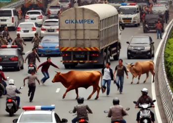🚨 Drama Sapi Ngamuk di Tol Jakarta-Cikampek, Macet panjang 🚗🐄🔥