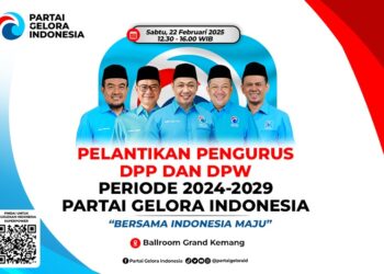 Partai Gelora Gelar Pelantikan Pengurus DPP, DPW Periode 2024-2029 dan Pengucapan Janji Jabatan Anggota Legislatif Secara Serentak