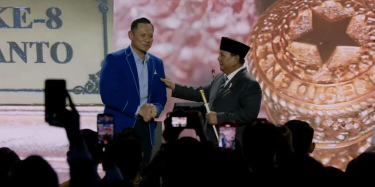 Presiden Prabowo Hadiri Kongres ke-VI Partai Demokrat, Ucapkan Selamat ke AHY dan SBY