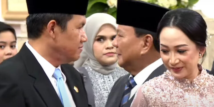 Presiden Prabowo Lantik Pimpinan BSSN di Istana Negara