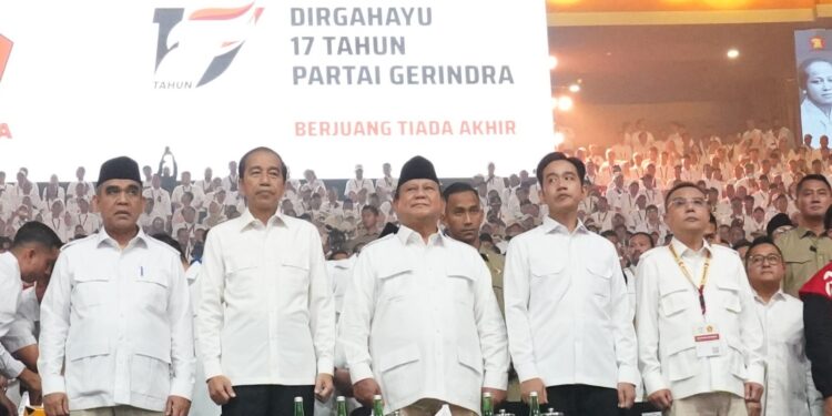 Momen Jokowi Serukan “Siap Pak!” ke Prabowo di HUT Gerindra, Riuh Tepuk Tangan Meriahkan Acara