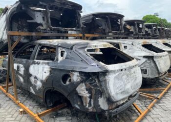 Ratusan Mobil Chery Terbakar di Bekasi