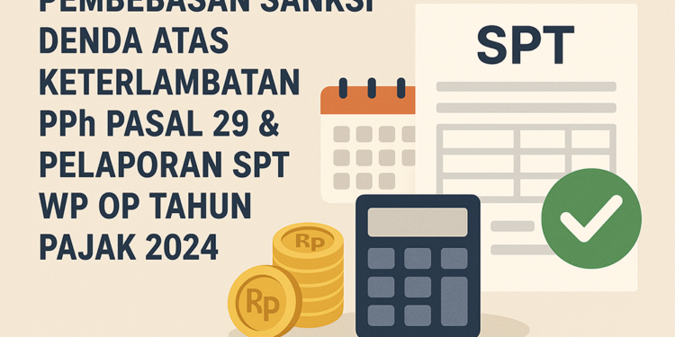 Pembebasan Sanksi Administratif bagi WP Orang Pribadi atas Keterlambatan Pembayaran PPh Pasal 29 dan Pelaporan SPT Tahun Pajak 2024