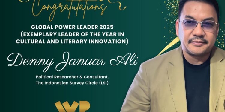 Denny JA Terima Penghargaan Inovasi Budaya dan Sastra di House Of Lords, London