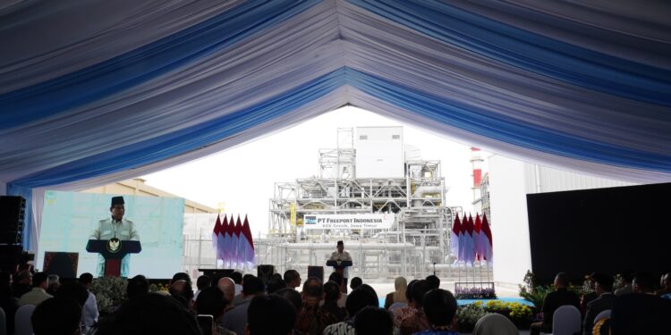 Prabowo Resmikan Pabrik Emas Freeport di Gresik: Indonesia Tidak Lagi Hanya Jual Bahan Baku