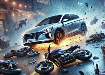 Hyundai Ioniq 5 Hantam Puluhan Motor Parkir di Sebuah Klub Malam