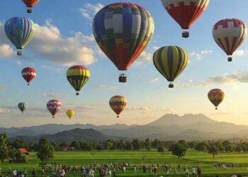 Langit Wonosobo Dihiasi Ratusan Balon Udara Warna-warni