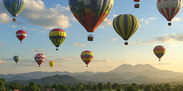 Langit Wonosobo Dihiasi Ratusan Balon Udara Warna-warni