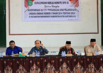 Inventarisasi Materi Pengawasan atas Pelaksanaan Undang-Undang Nomor 6 Tahun 2014 tentang Desa, Komite I DPD RI Kunjungi Kabupaten Kutai Kartanegara