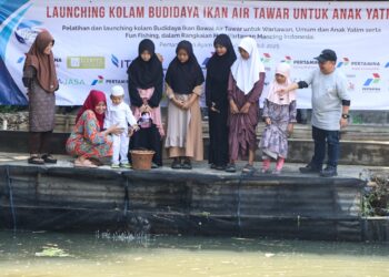 Wartawan Mancing Indonesia (WMI) Launching Kolam Budidaya Ikan Bawal Air Tawar, Pelatihan, Fun Fishing dan Santunan Sosial dalam Rangka HUT WMI
