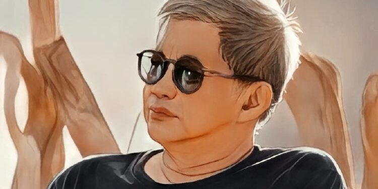 Rocky Gerung Tampil Bersama Perempuan Muda di Acara Resepsi Pernikahan Luna Maya dan Maxime Bouttier