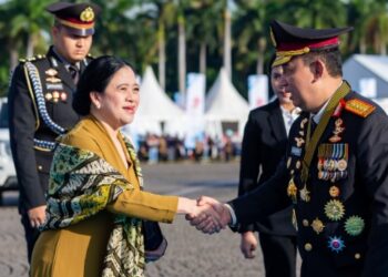 Puan Hadiri Upacara Hari Bhayangkara ke-79, Ingatkan Kekuatan Polri Ada Pada Kepercayaan Rakyat