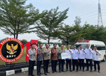 BRI BO Bogor Dewi Sartika Serahkan CSR Ambulance ke BNPT
