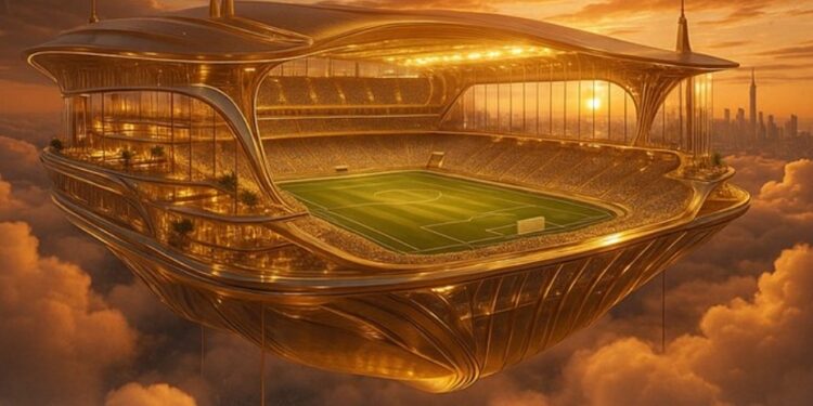 Stadion Langit Rp16 Triliun untuk Piala Dunia 2034 di The Line