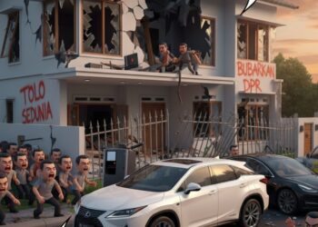 Rumah Mewah Ahmad Sahroni di Tanjung Priok Hancur Diserbu Massa