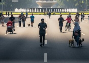 Jakarta Aman, CFD Sudirman–Thamrin Tetap Ramai Warga Berolahraga