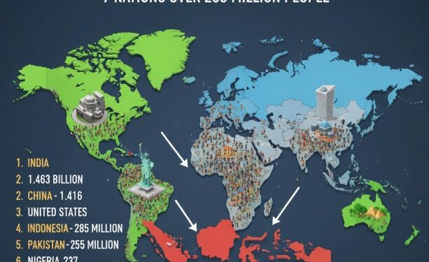 7 Negara dengan Penduduk di Atas 200 Juta Jiwa, Indonesia Urutan ke-4