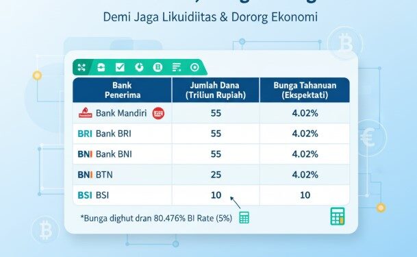 Dana Rp 200 Triliun ‘Pindah Kos’ dari BI ke 5 Bank Pelat Merah