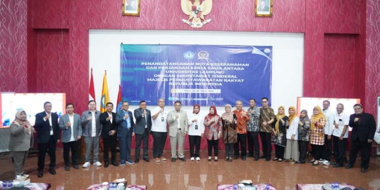 Setjen MPR dan Universitas Lampung Sepakati Kerja Sama Penguatan Kajian Ketatanegaraan