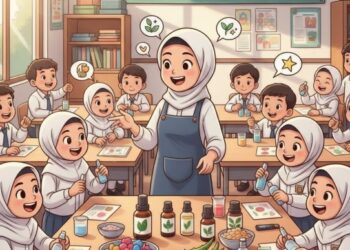 Seru! Siswa Sekolah Kreatif Muhammadiyah Bangil Belajar Bikin Deo Spray Alami Sendiri