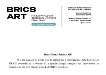 Denny JA Dapat Penghargaan BRICS Award for Literary Innovation