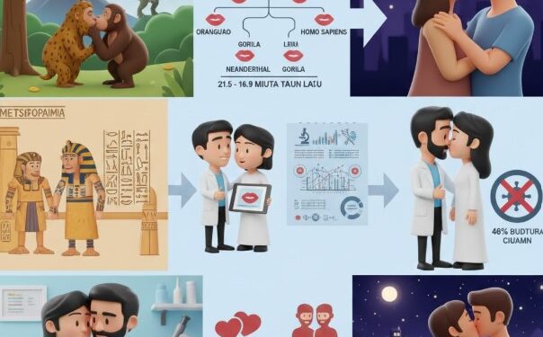 Asal Usul Ciuman Pertama Manusia Terungkap: Ternyata Sudah Ada Sejak Zaman “Ember Ketawa” Jutaan Tahun Lalu